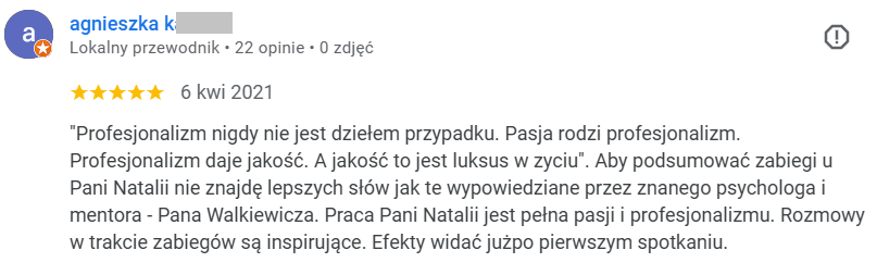 Opinia klientki