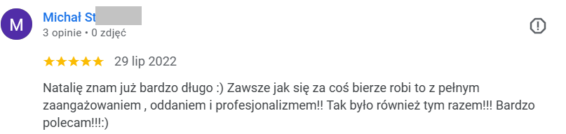 Opinia klientki
