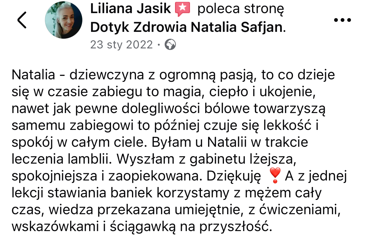 Opinia klientki